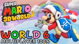 Super Mario 3D World  World 6 multiplayer 100 walkthrough [upl. by Viehmann777]