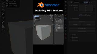 Sculpting With Textures In Blender blender3d blendertutorialshorts [upl. by Aisyat]