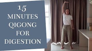 Qigong For Digestion Bloating Stomach Cramps IBS  Qigong With Kseny [upl. by Anpas383]