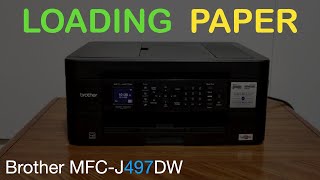 Brother MFCJ497DW Loading Paper tray [upl. by Las]