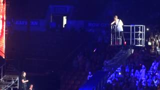 Justin Bieber Pick Throw quotGameshowquot up on Stage HD [upl. by Ahsitniuq934]