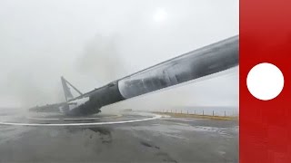 SpaceX Falcon 9 v11 rocket explodes on landing [upl. by Lang]