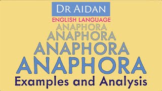 Anaphora Explained [upl. by Bathulda]