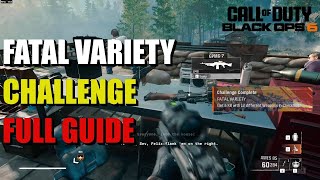 Fatal Variety Challenge BO6  Get a Kill with 12 different Weapons in Checkmate [upl. by Leasa]