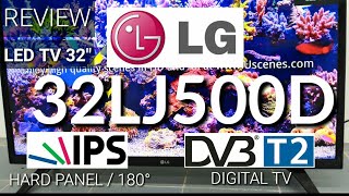 Review LED TV LG 32LJ500D Digital TV New 2017 indonesia  HD [upl. by Eelrebma501]