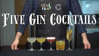 The 5 Easiest GIN Cocktails to Make at Home [upl. by Alyahsal]