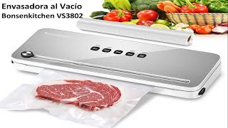 Envasadora al Vacío Bonsenkitchen VS3802  Vacuum Sealer [upl. by Mycah777]