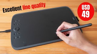 Ugee M908 review Budget pen tablet with excellent drawing performance [upl. by Catima]