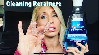 “POST BRACES”  How I Clean My Retainers Bonded amp Clear [upl. by Benjamin850]