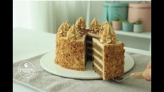 Eggless Rich Coffee Sponge Cake Recipe [upl. by Ohara]