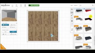 mydeco 3D room tutorial How to search  drag  move  delete furniture [upl. by Airdnat998]