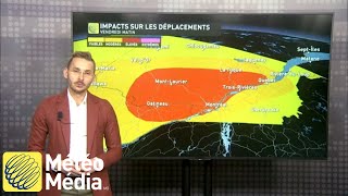 PRÉVISIONS Mise à jour de la tempête pour les prochaines heures [upl. by Arratal]