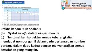 Praktis Kendiri 92b No 1  Matematik Tingkatan 4 Bab 9  Kebarangkalian peristiwa bergabung  Maths [upl. by Ardnajela]