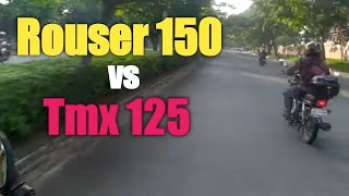 Kawasaki ROUSER 150 vs Honda TMX 125 [upl. by Donough]