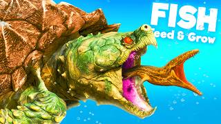 NEW SNAPPING TURTLE vs EVERY FISH  Feed and Grow [upl. by Tressia]