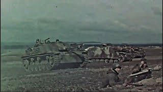 German Raw Color Footage from the Oder Front FebruaryMarch 1945 [upl. by Neelrad]