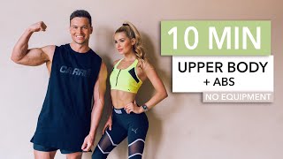 10 MIN UPPER BODY  ABS  for arms chest and core with DJ Joel Corry  No Equipment I Pamela Reif [upl. by Nus]