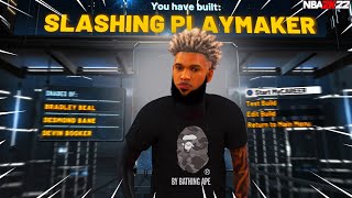 NEW META SLASHING PLAYMAKER BUILD HIGH 3PT CONTACT DUNKS ON NBA 2K22 BEST REBIRTH BUILD [upl. by Verras]