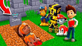 LA MUERTE DE ZUMA PAW PATROL EN MINECRAFT 😱 [upl. by Idok327]