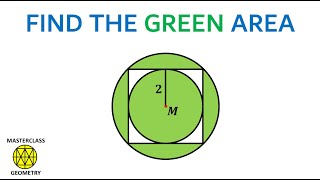 area circle  square side length  geometry problems  solutions  circle  Masterclass Geometry [upl. by Garber]