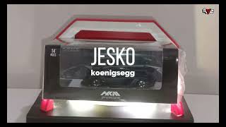 Koenigsegg Jesko Matte Black  HKM Premium  164 scale Diecast  Unboxing amp Review [upl. by Enortna894]