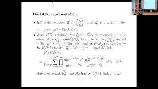 Hypergeometric functions Galois representations and modular forms [upl. by Arron615]