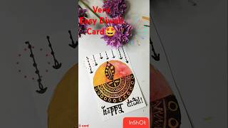 Very easy Diwali mandala card makingDiwali card kaise banaye 🤩shorts [upl. by Etteniuqna]