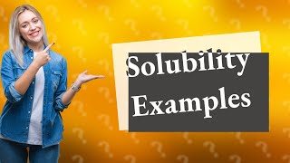 What are five examples of each of soluble and insoluble salts in water [upl. by Adachi]