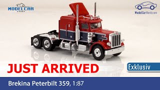 Brekina  187 Just arrived Peterbilt 359 exclusive for ModelCarWorld [upl. by Josias]