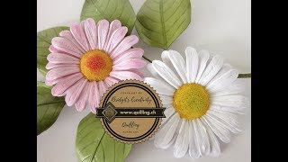 Quilling Daisies  Daisy Margeriten flower tutorial [upl. by Gunther]