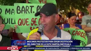 Mocanos protestan para exigir destitución del director de la Ogtic Bartolomé Pujals [upl. by Okomot88]