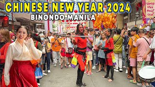 CHINESE NEW YEAR 2024 in the OLDEST CHINATOWN in the WORLD  BINONDO MANILA PHILIPPINES [upl. by Ocirnor]