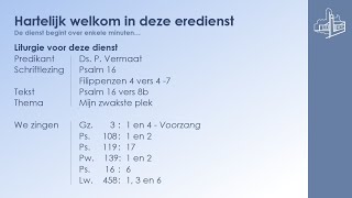 27102024  Morgendienst  Ds P Vermaat  Mijn zwakste plek [upl. by Akirdnwahs]