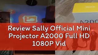 Review Sally Official Mini Projector A2000 Full HD 1080P Video Portable PAKET LENGKAP ORIGINAL [upl. by Igic252]