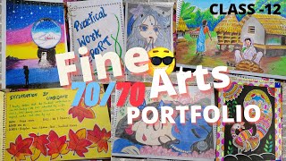 7070 FINE ARTS PORTFOLIO  WORK REPORT  CLASS 12 CBSE [upl. by Menell]