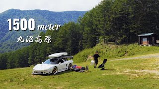 Solo HONDA NSX camping in beautiful mountain japan Nature ASMR Relaxing healing cosy tent and tarp [upl. by Ainedrag]