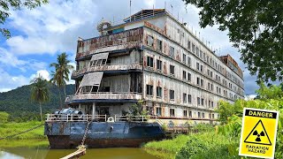 ✅Found ABANDONED SHIP Big CRUISE SHIP on a desert island☠️ Where did the people go [upl. by Dnumde]