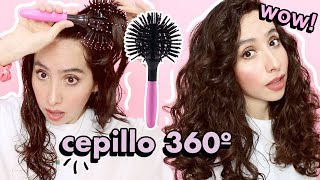 RUTINA PARA RIZOS CON EL CEPILLO 360 PARA CABELLO RIZADO Y ONDULADO  attalia dasbel [upl. by Steffen]