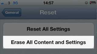 How to Erase All Content Settings of an IPhone IPAD IPOD Touch 4 3g3gs [upl. by Alleyn]