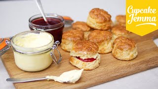 How to make perfect English Scones  Cupcake Jemma [upl. by Einnel]