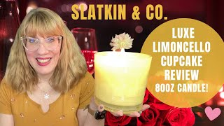 Slatkin amp Co LUXE Limoncello Cupcake Review  80oz Candle [upl. by Eeslehc125]