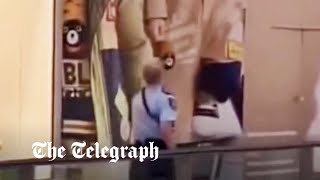 Hero policewoman runs to confront Sydney knife attacker [upl. by Aikym789]