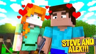 Minecraft MOVIE THE LIFE OF ALEX amp STEVE  HOW ALEX MET STEVE [upl. by Dnivra]