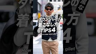 ダウンジレの着こなし方！TIPS4 mensfashion メンズファッション [upl. by Anaihsat752]