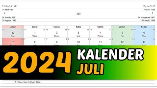 KALENDER JULI 2024 [upl. by Salokkin493]