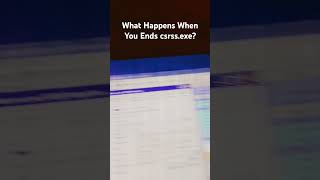 What Happeneds If You Ends csrssexe windows [upl. by Piane495]