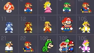 Super Mario Maker  All 153 Costume Mario  Mystery Mushroom Suits [upl. by Anila200]