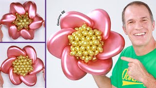 FLORES CON GLOBOS 🌸😁 como hacer flores con globos 🌸 decoración con globos  globoflexia  gustavo gg [upl. by Herates]