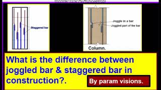 What is the difference between joggled bar amp a staggered bar in construction [upl. by Andrien779]