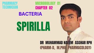 Spirilla Bacteria Microbiology Pharmacy Technician Dr Muhammad Naeem Asghar Pharmacist [upl. by Annert]